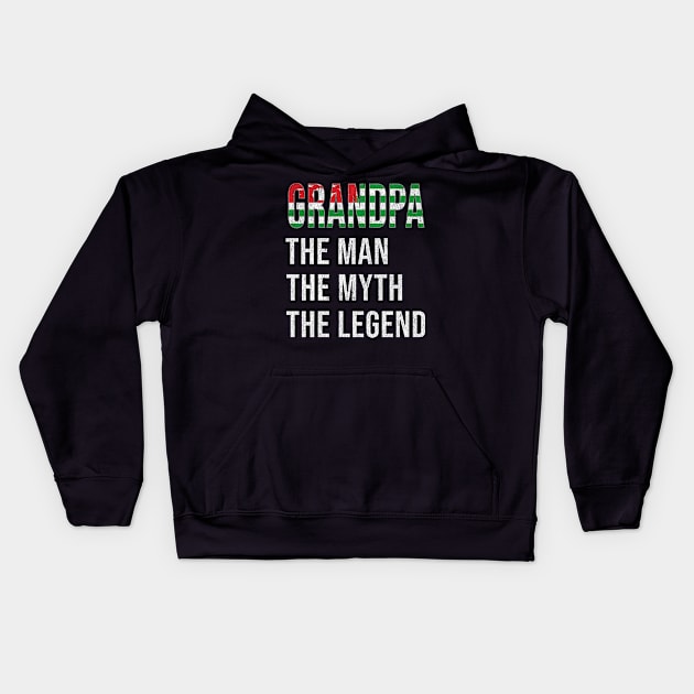 Grand Father Abkhazian Grandpa The Man The Myth The Legend - Gift for Abkhazian Dad With Roots From  Abkhazia Kids Hoodie by Country Flags